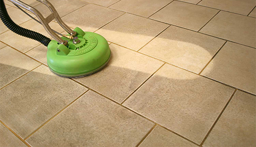 cleaning grout tile using the best products before and after