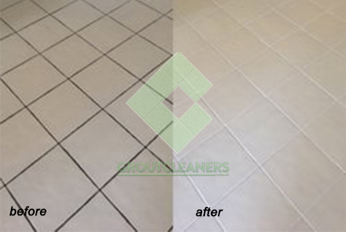 grout tile before and afte cleaning have a new look