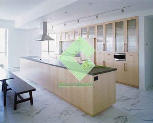 modern-kitchen with marble floor